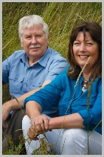 Stress Less More Success Authors, Lyn and Graham Whiteman Relaxing in the countryside.